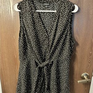 torrid Black White Polka Dot Sleeveless Tie-Front Camisole